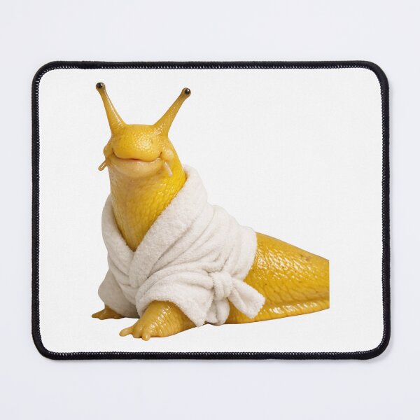 Item preview, Relaxing Bathrobe Banana Slug designed and sold by Sillytoe.