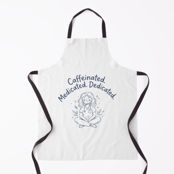 Item preview, Caffeinated Medicated Dedicated — Funny Nurse Gift | RN Shirt Nurse Humor Nursing Student Gift designed and sold by KiwyStudio.