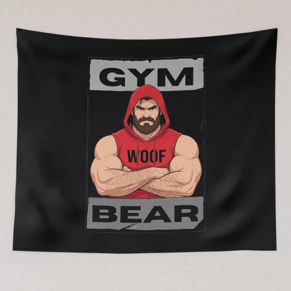 Item preview, Gym Gay Bear | Woof Daddy Gay Bear Illustration designed and sold by BrokenLabel.