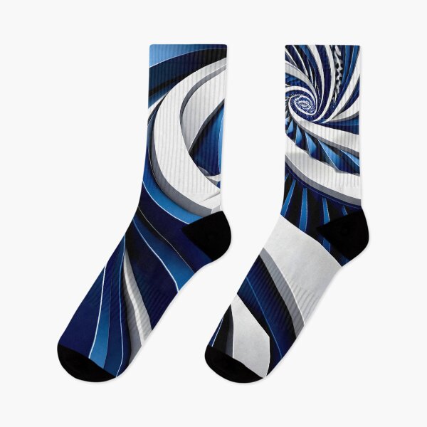 Item preview, White and Blue Abstract Swirl designed and sold by Vicky Brago-Mitchell®.