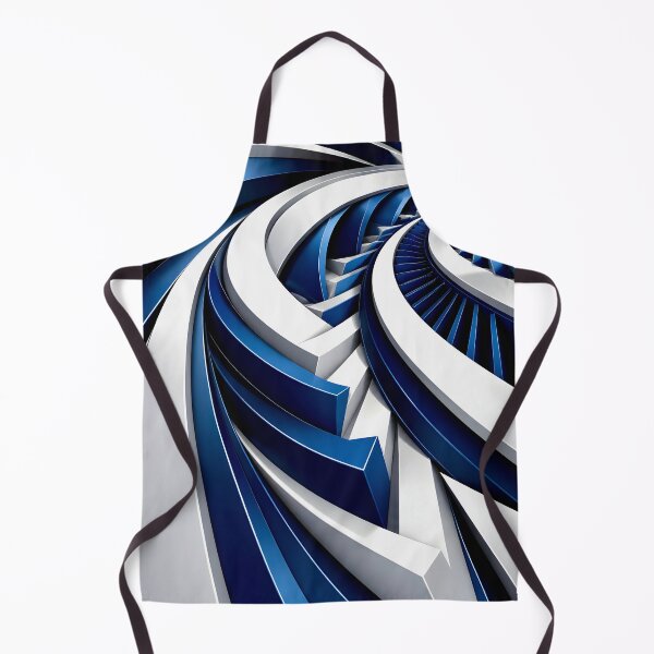 Item preview, White and Blue Abstract Swirl designed and sold by Vicky Brago-Mitchell®.