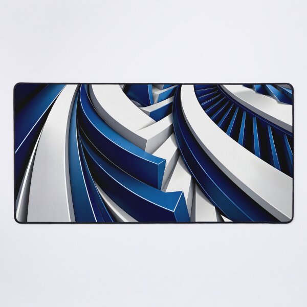 Item preview, White and Blue Abstract Swirl designed and sold by Vicky Brago-Mitchell®.