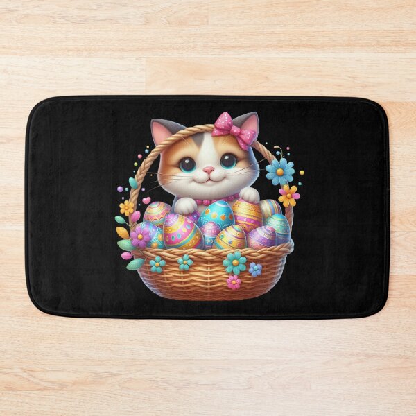 Item preview, Cute Cat in a Basket designed and sold by rustonpoldoks.