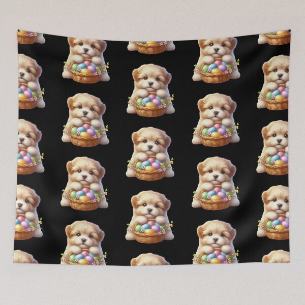 Item preview, Puppy with Easter Basket designed and sold by rustonpoldoks.