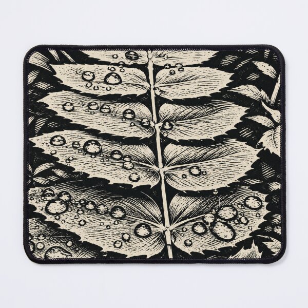 Item preview, Dew on Leaf Botanical Art | Morning Nature Macro Design | Minimalist Greenery Illustration designed and sold by Linoluca.