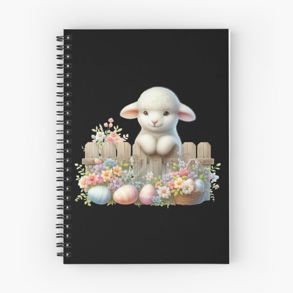 Item preview, Cute Lamb with Easter Decorations designed and sold by rustonpoldoks.
