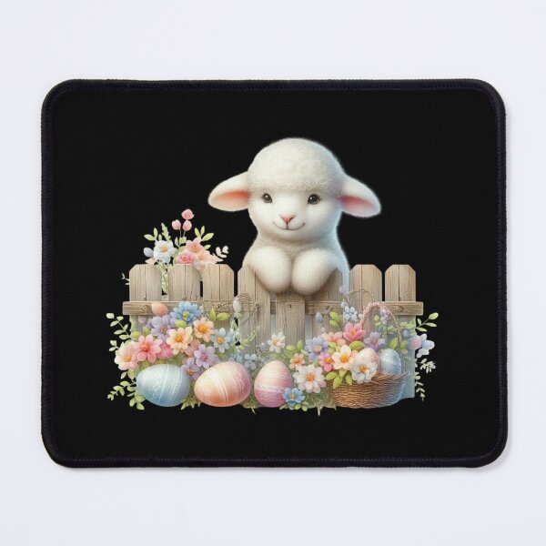 Item preview, Cute Lamb with Easter Decorations designed and sold by rustonpoldoks.