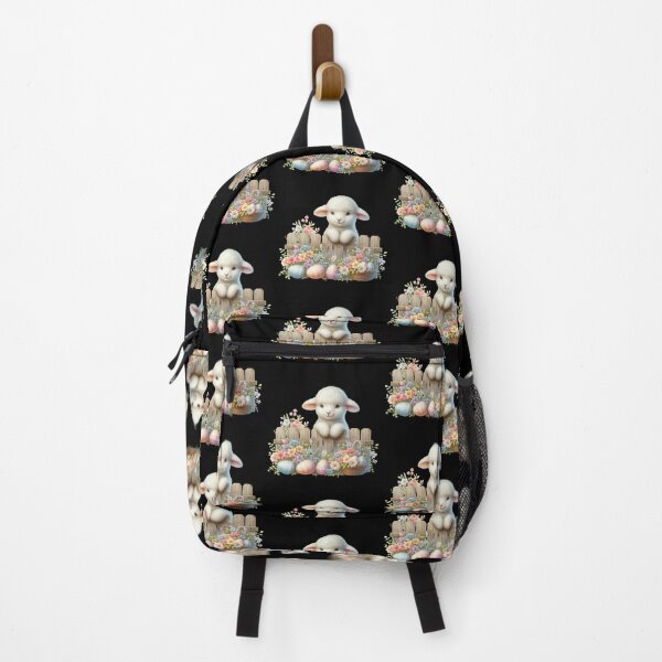 Item preview, Cute Lamb with Easter Decorations designed and sold by rustonpoldoks.