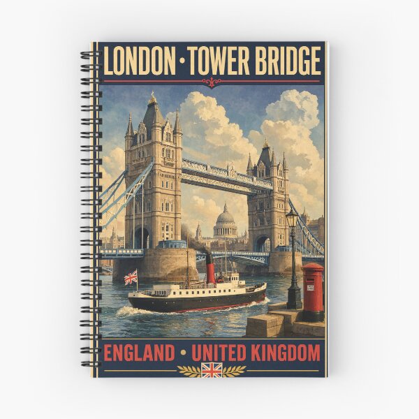 Aperçu de l'œuvre Voyages vintage à Londres, Tower Bridge, Angleterre créée et vendue par JIGUWORLD.