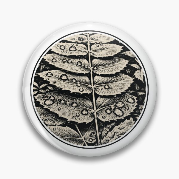 Item preview, Dew on Leaf Botanical Art | Morning Nature Macro Design | Minimalist Greenery Illustration designed and sold by Linoluca.