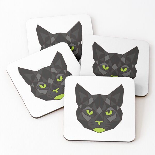 Item preview, Geometric Black Cat designed and sold by AnimalsKnowAll.