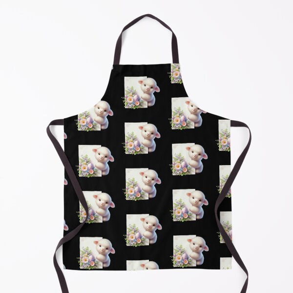 Item preview, Adorable Lamb and Floral Card designed and sold by rustonpoldoks.