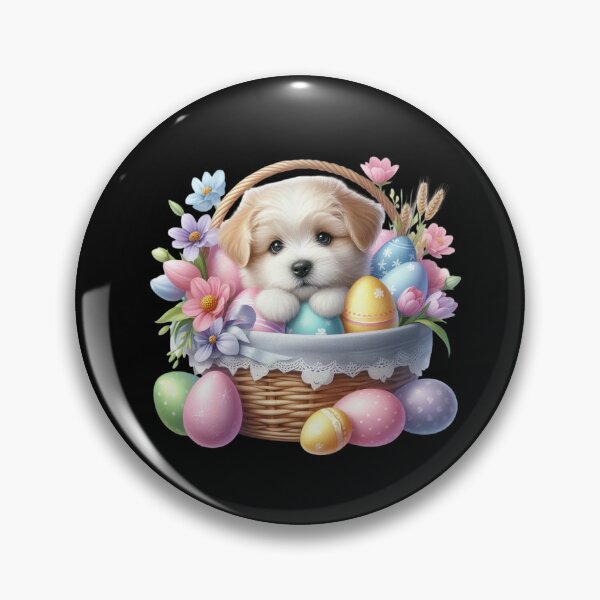 Item preview, Puppy in Easter Basket designed and sold by rustonpoldoks.