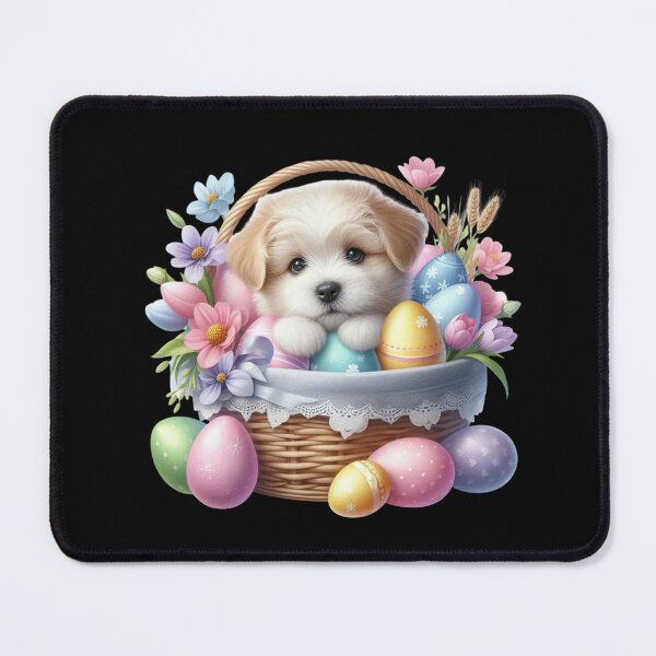 Item preview, Puppy in Easter Basket designed and sold by rustonpoldoks.