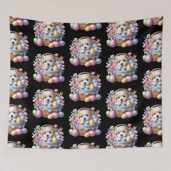 Item preview, Puppy in Easter Basket designed and sold by rustonpoldoks.