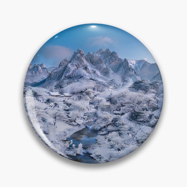 Item preview, Seoraksan National Park in Winter - Majestic Snowy Peaks and Winter Wonderland designed and sold by SOOstudio73.