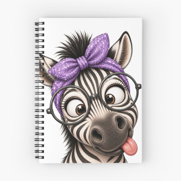 Item preview, Funny Zebra with Glasses – Cute Goofy Animal Portrait designed and sold by LittleGinnyArt.