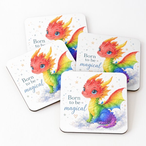 Item preview, LGBTQ Rainbow Dragon - Born To Be Magical designed and sold by Travelslightly.