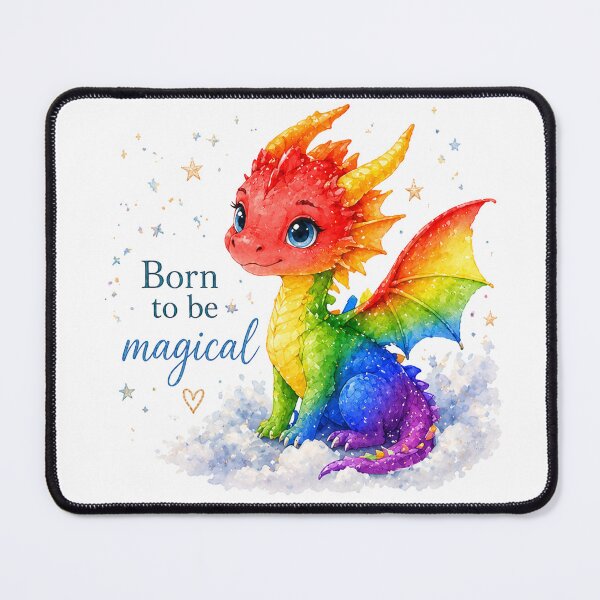 Item preview, LGBTQ Rainbow Dragon - Born To Be Magical designed and sold by Travelslightly.
