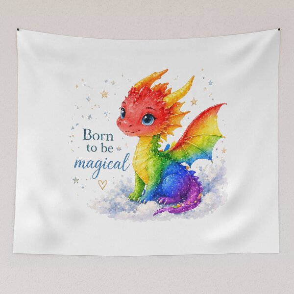 Item preview, LGBTQ Rainbow Dragon - Born To Be Magical designed and sold by Travelslightly.