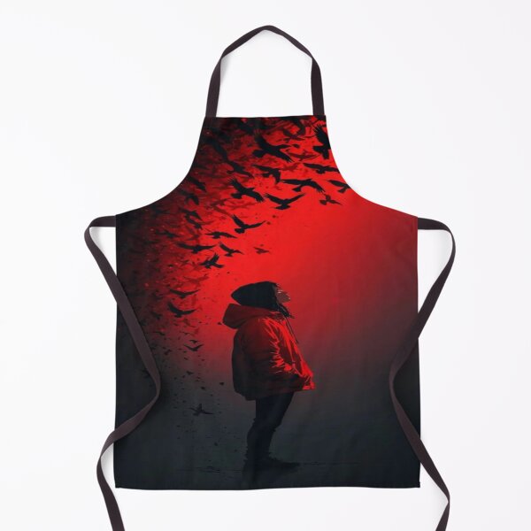 Item preview, The Flight of Inner Shadows, Red Silhouette and Flock of Crows - Dark and Cinematic Art designed and sold by RAYBIL.