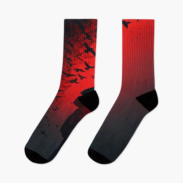 Item preview, The Flight of Inner Shadows, Red Silhouette and Flock of Crows - Dark and Cinematic Art designed and sold by RAYBIL.