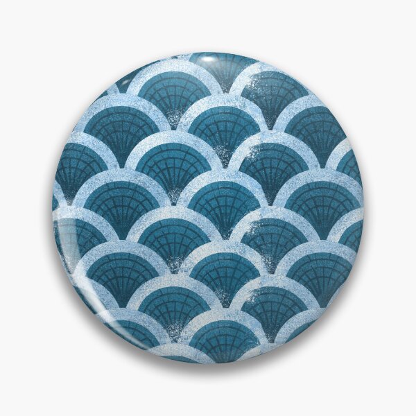 Item preview, Classic Blue Seigaiha Japanese Wave Pattern designed and sold by Piotrek0001.