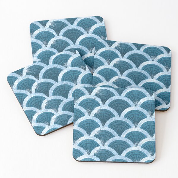 Item preview, Classic Blue Seigaiha Japanese Wave Pattern designed and sold by Piotrek0001.