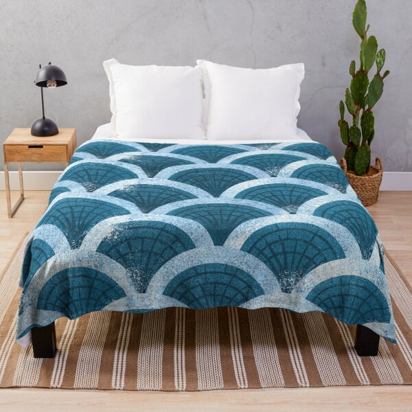 Item preview, Classic Blue Seigaiha Japanese Wave Pattern designed and sold by Piotrek0001.