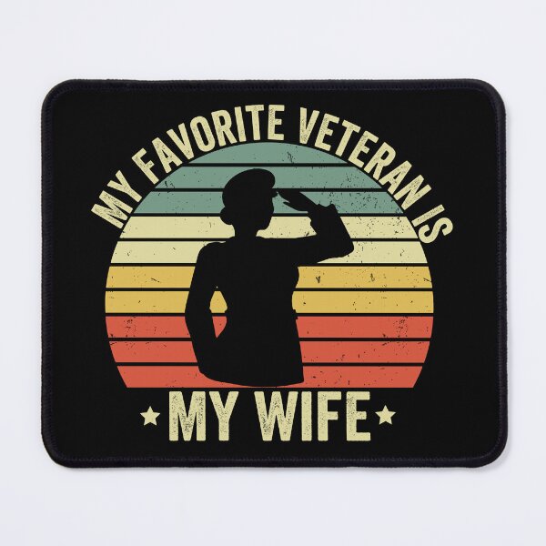 Item preview, My Favorite Veteran Is My Wife Funny Military Husband | Proud Military Spouse Gift | Patriotic Veteran Design designed and sold by 76Valeria.