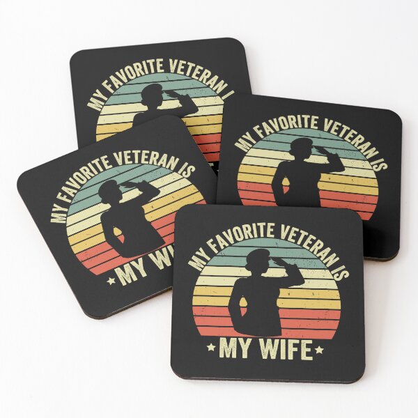 Item preview, My Favorite Veteran Is My Wife Funny Military Husband | Proud Military Spouse Gift | Patriotic Veteran Design designed and sold by 76Valeria.