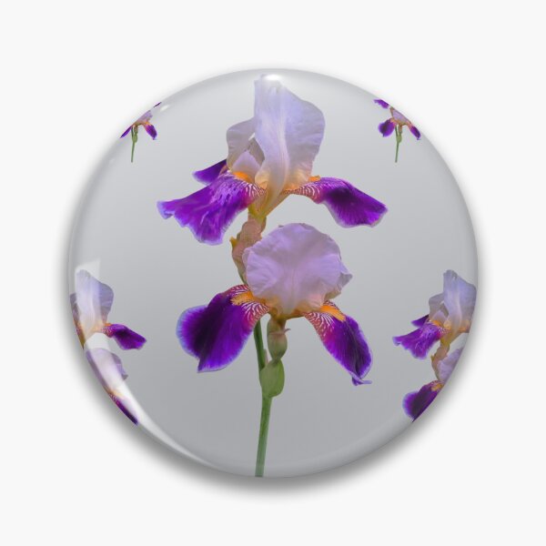 Item preview, Minimalist Deep Purple Iris Flower Macro Photography Collage designed and sold by JurateArt-DK.