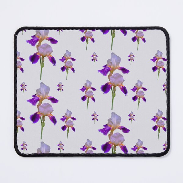 Item preview, Minimalist Deep Purple Iris Flower Macro Photography Collage designed and sold by JurateArt-DK.
