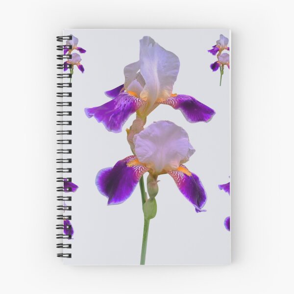 Item preview, Minimalist Deep Purple Iris Flower Macro Photography Collage designed and sold by JurateArt-DK.