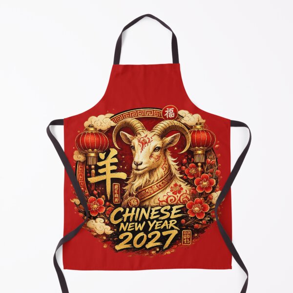 Item preview, Chinese New Year 2027 | Year of the Goat Lucky Round Emblem designed and sold by Flavaprints4u.