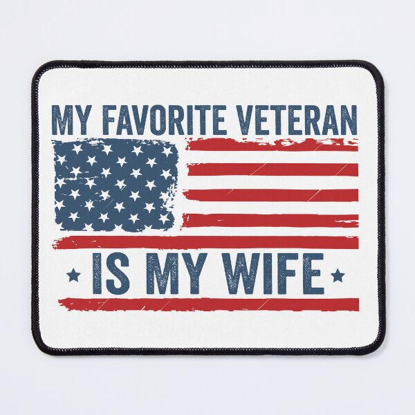 Item preview, My Favorite Veteran Is My Wife Funny Military Husband | Proud Military Spouse Gift | Patriotic Veteran Design designed and sold by 76Valeria.