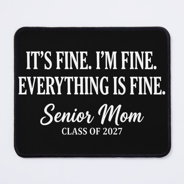 Item preview, Retro I'm Fine Everything is Fine Senior Mom Class of 2027 designed and sold by gear-posters.