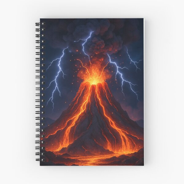 Item preview, Dramatic Volcano Eruption with Lightning Strikes designed and sold by Donlaporn.