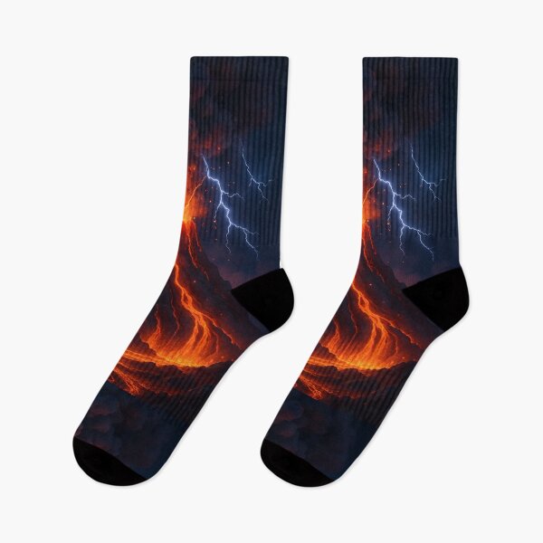 Item preview, Dramatic Volcano Eruption with Lightning Strikes designed and sold by Donlaporn.
