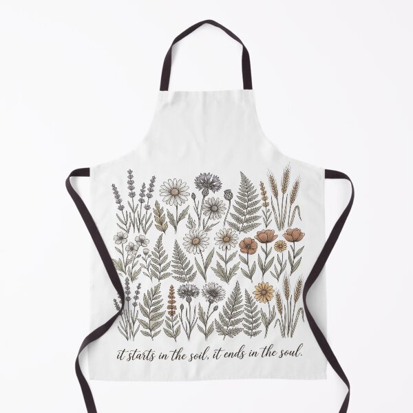 Item preview, It Starts in the Soil It Ends in the Soul Botanical Wildflower Illustration - Vintage Nature Quote Design designed and sold by WillCraftx.