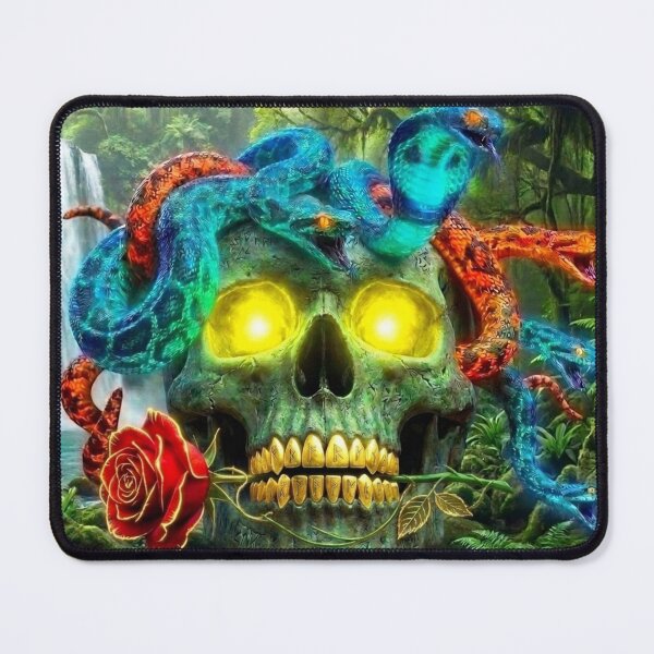 Item preview, Glowing Medusa Skull with Rose in the Forest   designed and sold by Trans4med.