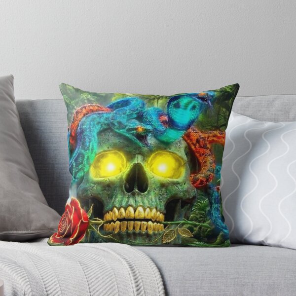 Item preview, Glowing Medusa Skull with Rose in the Forest   designed and sold by Trans4med.