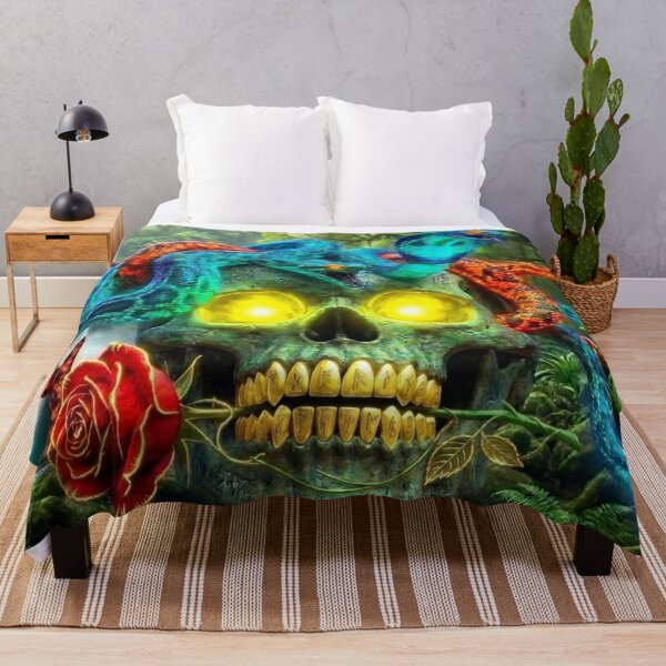 Item preview, Glowing Medusa Skull with Rose in the Forest designed and sold by Trans4med.