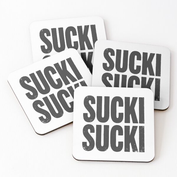 Item preview, SUCKI SUCKI in Black Grungy Letters designed and sold by StudioDestruct.