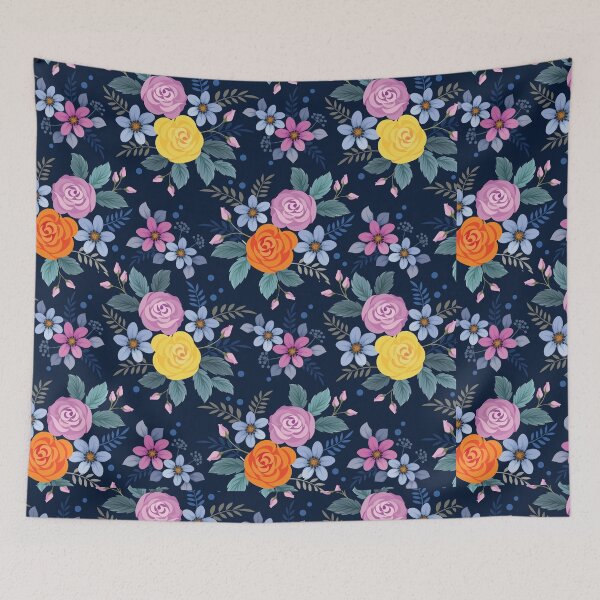 Item preview, Flower blue background sticker designed and sold by DesignPMG.