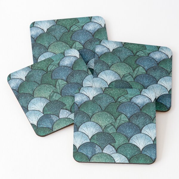 Item preview, Emerald and Teal Mermaid Scale Pattern designed and sold by Piotrek0001.