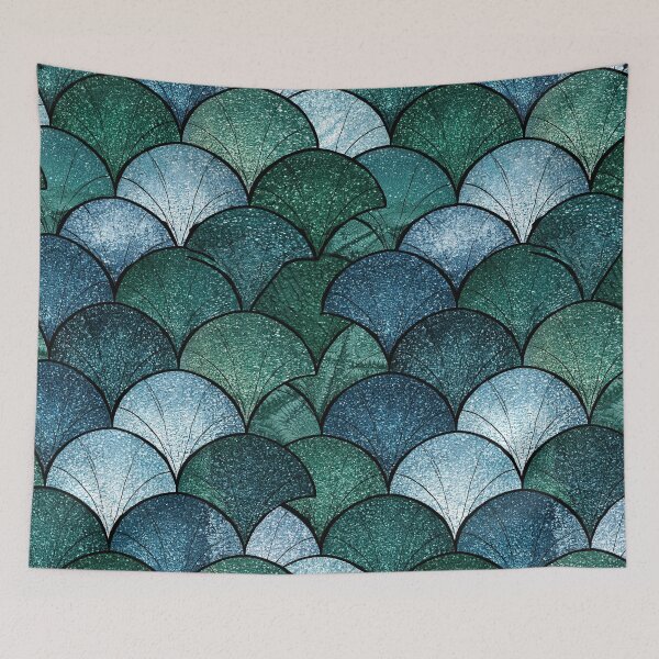Item preview, Emerald and Teal Mermaid Scale Pattern designed and sold by Piotrek0001.