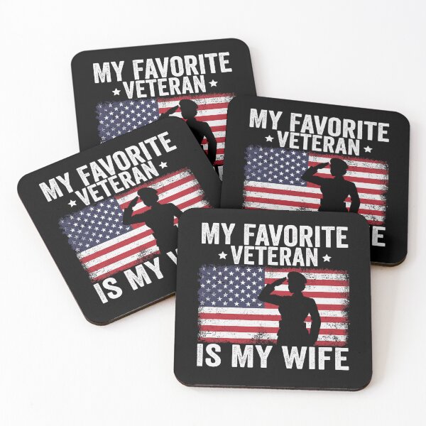 Item preview, My Favorite Veteran Is My Wife Funny Military Husband | Proud Military Spouse Gift | Patriotic Veteran Design designed and sold by 76Valeria.