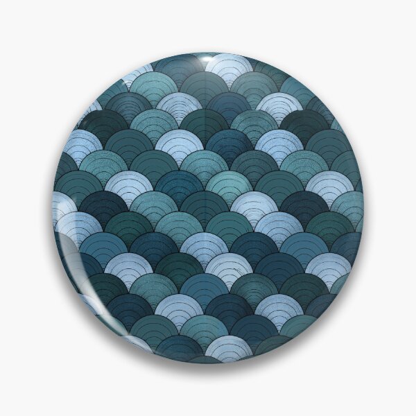 Item preview, Oceanic Teal Scalloped Mermaid Scales designed and sold by Piotrek0001.