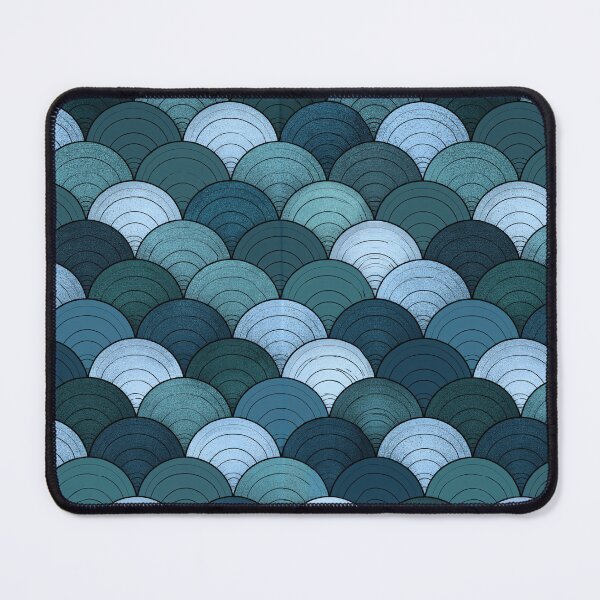 Item preview, Oceanic Teal Scalloped Mermaid Scales designed and sold by Piotrek0001.